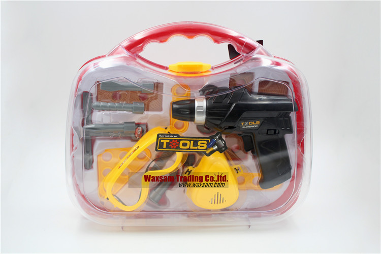 Durable Kids Tool Set with Electronic Cordless Drill