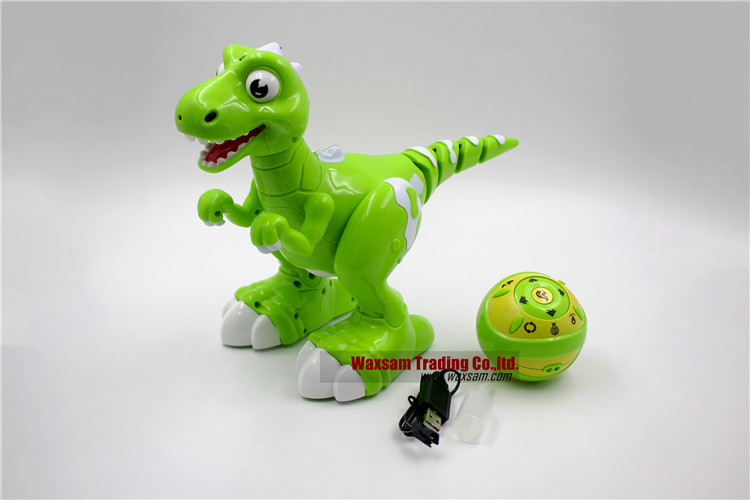 Wireless Remote Control Dinosaur Toy Mist Spray Sense Gesture Sing Walk Dance Toy Robot