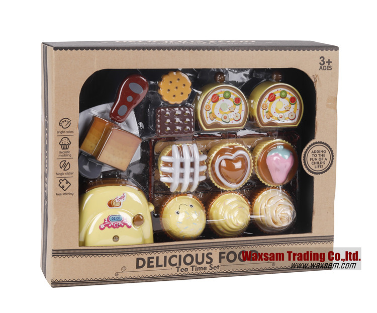 Pretend Play Food Ice Cream – Toy Food Desserts Cake – Play Tea Set – with Beautiful Storage Box | Great for Any Toy Kitchen Set or for Birthday Party